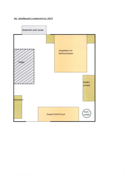 Grundriss DG - Schlafen unter Reet
