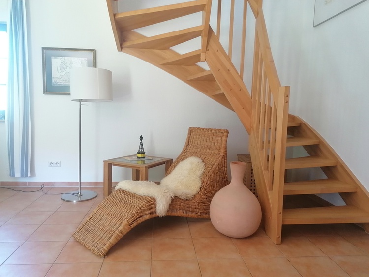 Treppe in das Obergeschoss