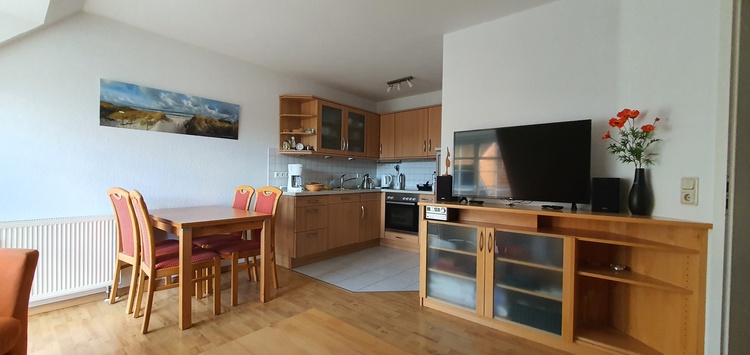 Wohnzimmer mit Küche