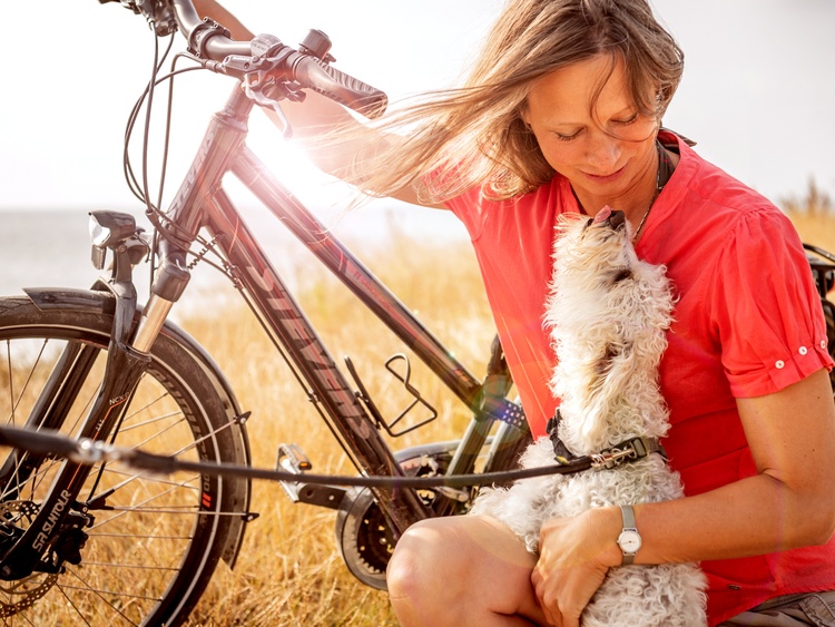 Fahrradtour mit Hund am Naturpark
