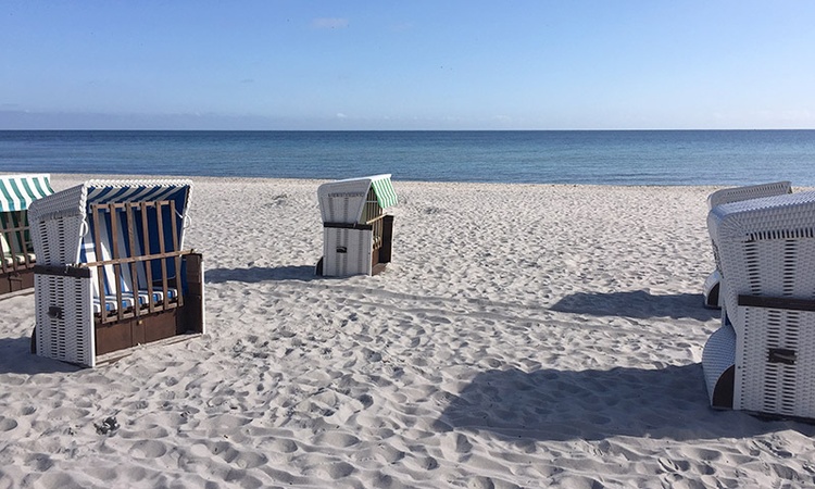 Strandkorb am Strand