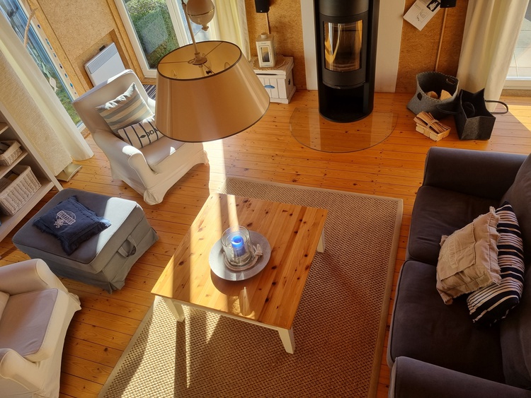 Wohnzimmer mit Kaminofen