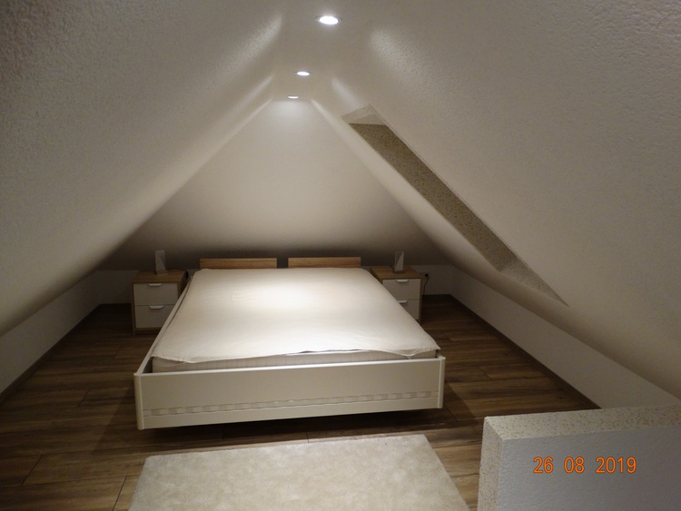 Schlafboden mit Dachschräge