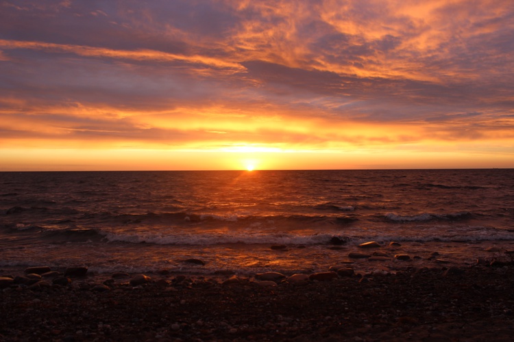 Sonnenuntergang 200m vom Haus