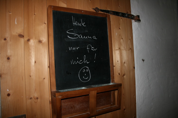 heute: Sauna!