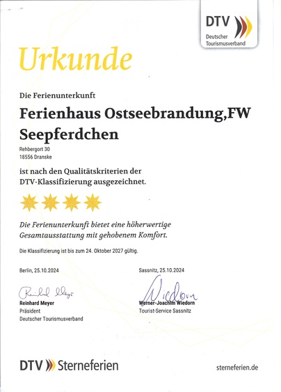 DTV 4 Sterne Zertifikat