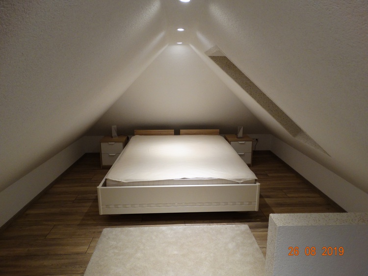 Schlafboden mit Dachschräge