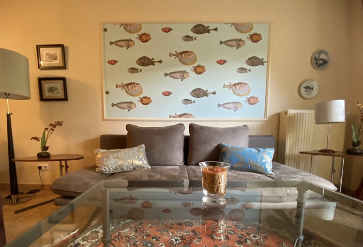 Sitzecke, Schlafsofa im Wohnzimmer