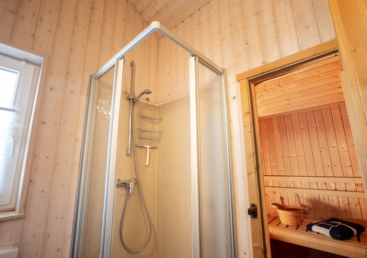 Duschbad mit Sauna-Zugang Typ A Duschbad mit Sauna-Zugang Typ A
