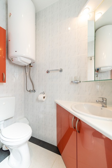 Duschbad mit Haarfön und WC Duschbad mit Haarfön und WC