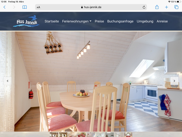 Essbereich mit Küche